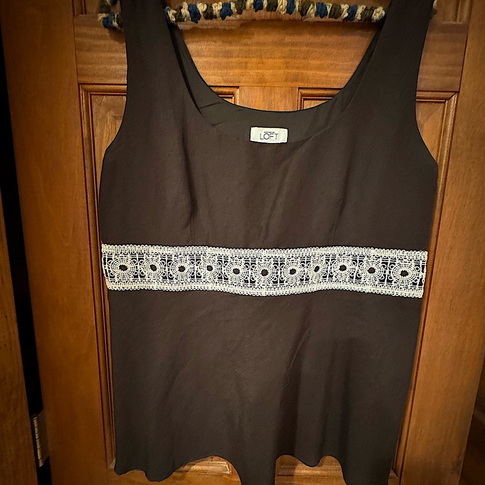 LOFT Brown Tank Top with Sleek Design